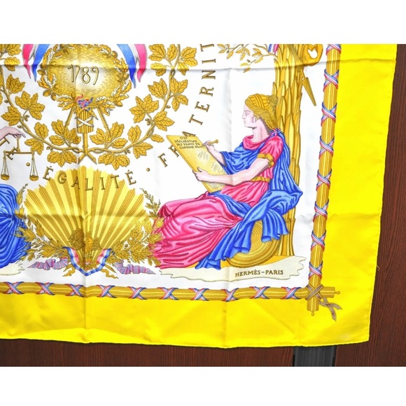 Hermes Republique Francaise Liberte Egalite Fraternite Scarf, Carre 90 - Picture 4 of 10